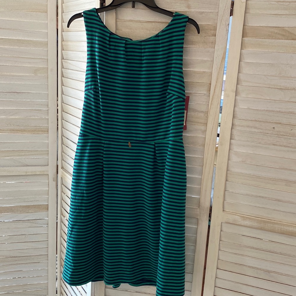 New blue/green stripe dress brand new tags